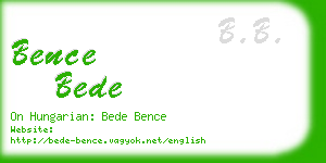 bence bede business card